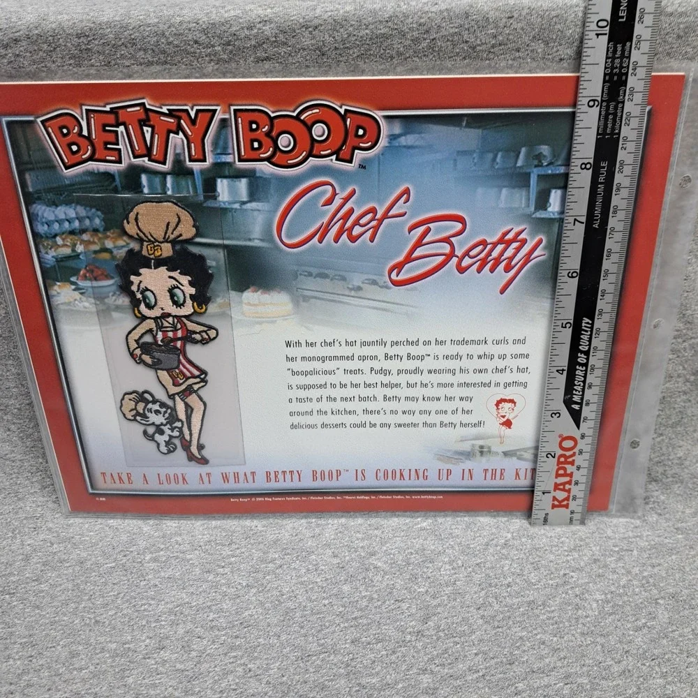 Betty Boop Patch Chef Betty Pudgy Clothing Bag Patch Collectible Vintage Cooking